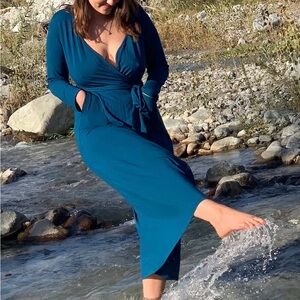 Teal Long Sleeve Bath Robe